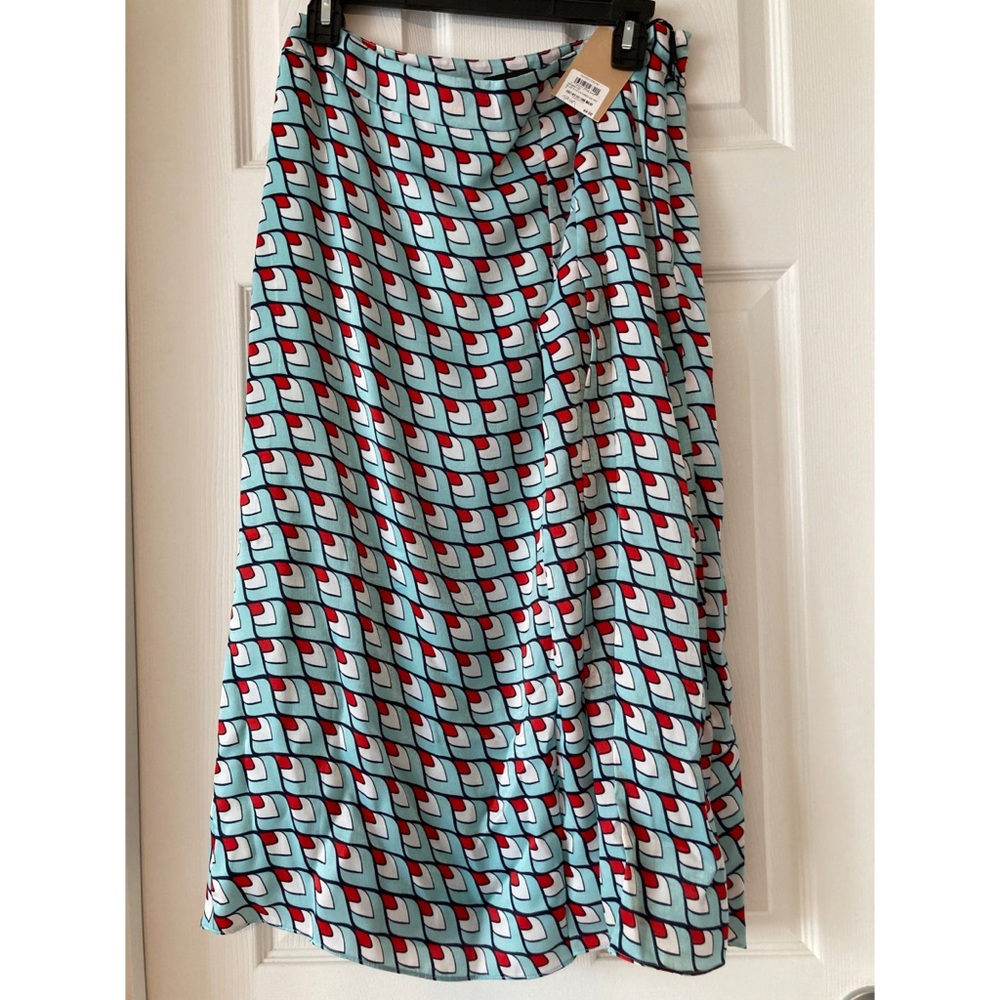 Halogen sky-blue midi skirt